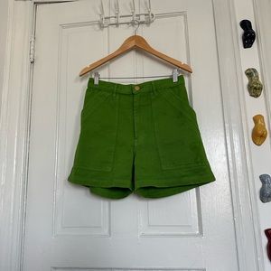Green Bug Bud Press Work Shorts, Size Small
